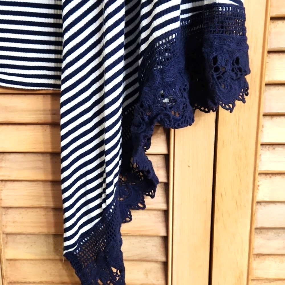 Christopher & Banks Sleeveless Stripped Cardigan - Picture 6 of 11